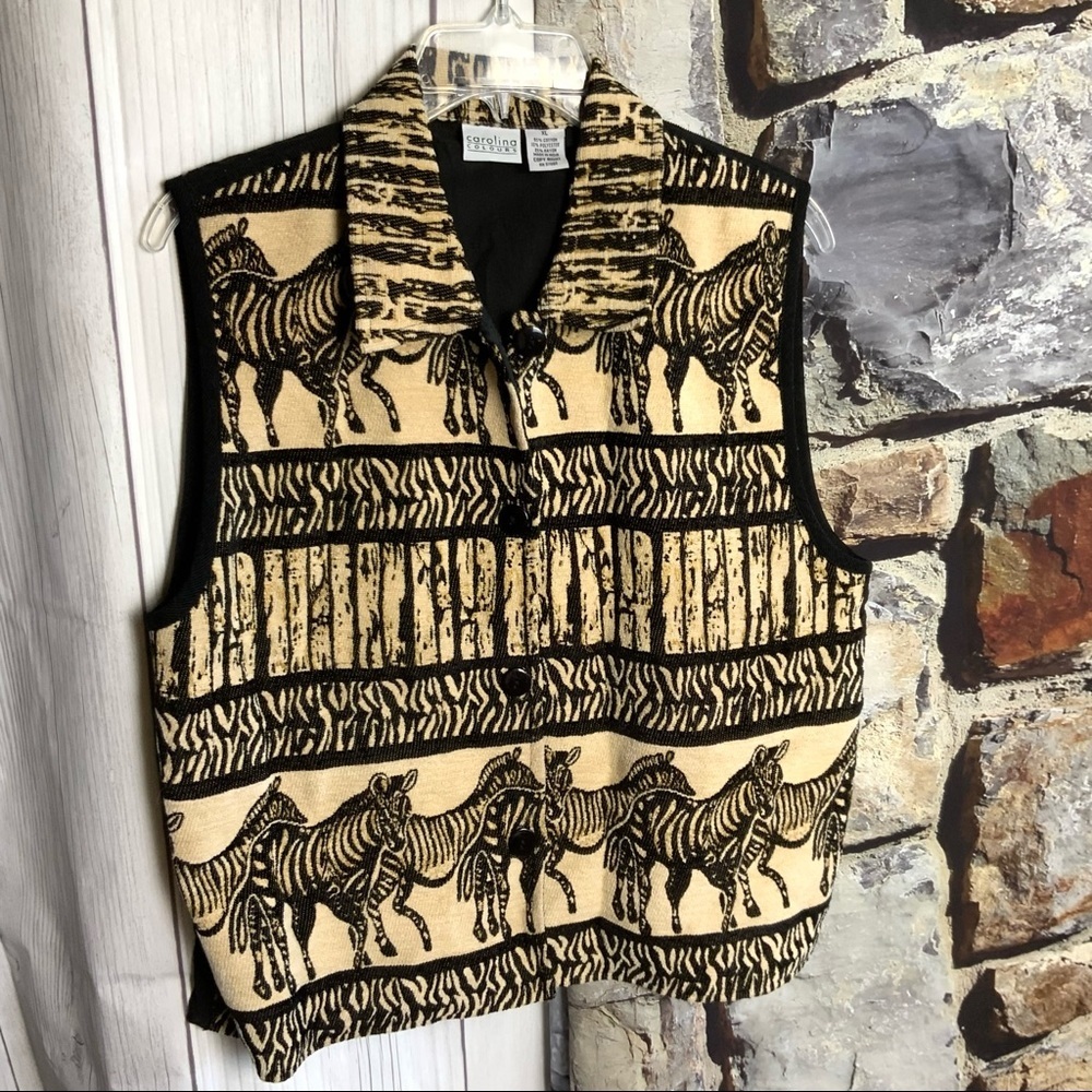 Carolina Colours Tan/Black Zebra Vest Wm XL